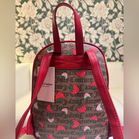 Juicy Couture Viral Strawberry Print Backpack - Brown and Red NWT main image 3